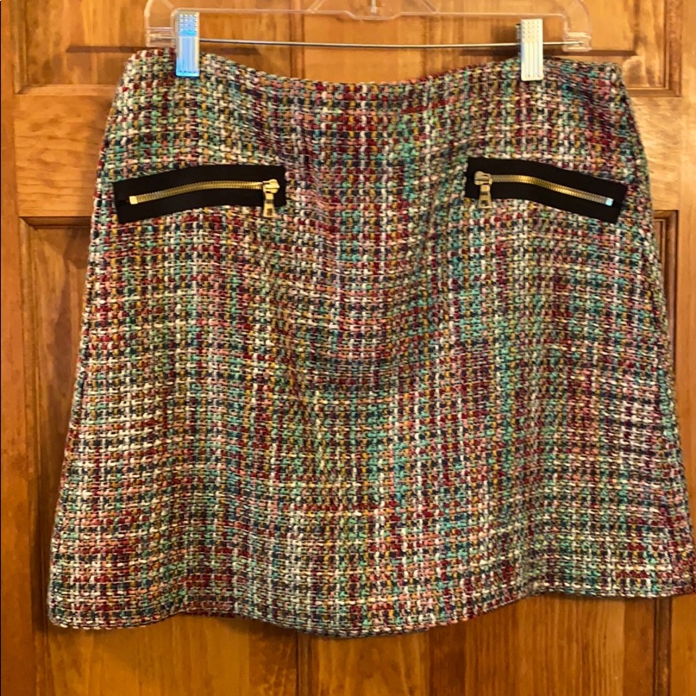 Ladies Loft Multi Colored Tweed Look Skirt- Sz 10